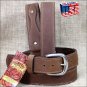 BLACK 1.5in LEATHER RANGER BELT CLASSIC 3 PIECE STYLING MADE IN USA