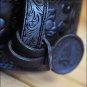JUSTIN CLASSIC WESTERN TOOLED GENUINE LEATHER MENS BELT W/ LONGHORN BUCKLE BLACK