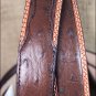 44X1 1/2" 3D BROWN MENS DRESS OSTRICH PRINT LEATHER BELT REMOVABLE BRASS BUCKLE