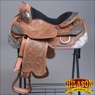 BH118-F HILASON WESTERN LEATHER EQUITATION HORSE SHOW TRAIL PLEASURE SADDLE 16"