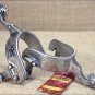 HILASON BRUSHED STAINLESS STEEL ROCK GRINDER MEN SPURS HAND ENGRAVED GS TRIM