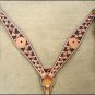 HILASON WESTERN LEATHER HORSE BRIDLE HEADSTALL BREAST COLLAR TAN BLACK SPOTS