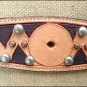 HILASON WESTERN LEATHER HORSE BRIDLE HEADSTALL BREAST COLLAR TAN BLACK SPOTS