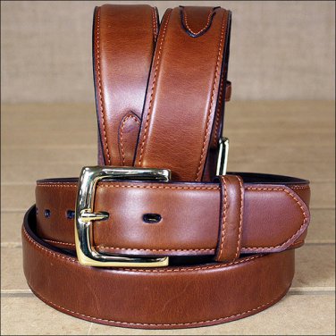 3D 44 x 1 1/2 INCH TAN MEN'S WESTERN BASIC LEATHER BELT REMOVABLE BUCKLE