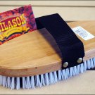 HILASON SHOW TACK HORSE GROOMING FINISHING BRUSH WITH WOOD HANDLE