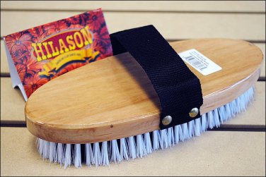 HILASON SHOW TACK HORSE GROOMING FINISHING BRUSH WITH WOOD HANDLE