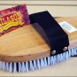 HILASON SHOW TACK HORSE GROOMING FINISHING BRUSH WITH WOOD HANDLE