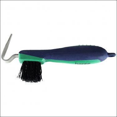 HORZE HAPPY HORSE DURABLE BRISTLES HOOF PICK BRUSH DARK BLUE