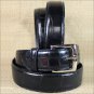 32 X 1 1/2" 3D BLACK MENS DRESS BLACK GATOR PRINT LEATHER BELT REMOVABLE BUCKLE