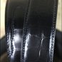 32 X 1 1/2" 3D BLACK MENS DRESS BLACK GATOR PRINT LEATHER BELT REMOVABLE BUCKLE