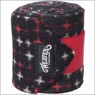 4 1/2" RED CROSS WEAVER FASHION POLO FLEECE HORSE LEG WRAPS SET OF FOUR