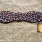 S543 NEW HILASON WESTERN LEATHER HORSE BREAST COLLAR GIRAFFE W/ TURQUOISE PAINT