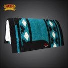 MADE IN USA FE333-F HILASON WESTERN WOOL GEL SADDLE BLANKET PAD TERQUOISE BLACK