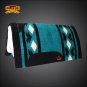MADE IN USA FE333-F HILASON WESTERN WOOL GEL SADDLE BLANKET PAD TERQUOISE BLACK