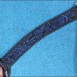 HILASON WESTERN LEATHER HORSE HEADSTALL BREAST COLLAR BLACK W/ TURQUOISE INLAY