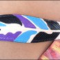 HILASON WESTERN LEATHER HORSE ONE EAR HEADSTALL BREAST COLLAR PURPLE BLACK