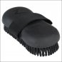 HORZE WESTERN SOFT GRIP HORSE SYNTHETIC BRISTLES BODY BRUSH BLACK