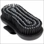 HORZE WESTERN SOFT GRIP HORSE SYNTHETIC BRISTLES BODY BRUSH BLACK