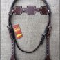 S308 NEW HILASON WESTERN LEATHER HORSE BRIDLE HEADSTALL DARK BROWN
