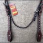 S308 NEW HILASON WESTERN LEATHER HORSE BRIDLE HEADSTALL DARK BROWN