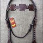 S308 NEW HILASON WESTERN LEATHER HORSE BRIDLE HEADSTALL DARK BROWN