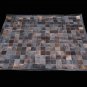 HR128 HILASON HOME DECOR COWHIIDE HAIR ON LEATHER PATCHWORK AREA RUGS CARPET