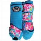 BLUE LARGE PROFESSIONAL CHOICE VENTECH ELITE SPORTS MEDICINE HORSE BOOTS 4 PACK