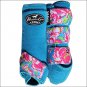 BLUE LARGE PROFESSIONAL CHOICE VENTECH ELITE SPORTS MEDICINE HORSE BOOTS 4 PACK