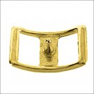 NEW HILASON WESTERN 5/8" DC CONWAY BRASS PLATED BUCKLE