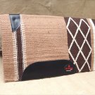 MADE IN USA FE291 HILASON WESTERN SHOW WOOL GEL SADDLE BLANKET PAD BEIGE BROWN