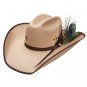 6-3/4 SIZE CHARLIE1HORSE PLUME CRAZY SILVER BELLY SHANTUNG STRAW COWGIRL HATS