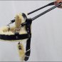 GH106-F HILASON BLACK GENUINE LEATHER SMALL ASSISTANCE DOG HARNESS WITH HANDLE