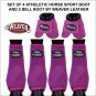 PINK MEDIUM WEAVER PRODIGY ATHLETIC HORSE LEG FRONT REAR BOOTS 4 PACK 2 BELL