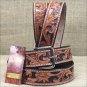 NEW HILASON HANDMADE FLORAL TOOL HEAVY DUTY WESTERN WORK LEATHER MENS BELT