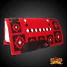 MADE IN USA FE296-F HILASON WESTERN WOOL FELT SADDLE BLANKET PAD RED BLACK WHITE
