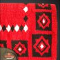 MADE IN USA FE296-F HILASON WESTERN WOOL FELT SADDLE BLANKET PAD RED BLACK WHITE
