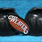 LARGE WEAVER BLACK DOUBLE HOOK AND LOOP HORSE LEG RUBBER BELL BOOTS PAIR