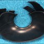 LARGE WEAVER BLACK DOUBLE HOOK AND LOOP HORSE LEG RUBBER BELL BOOTS PAIR