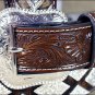 32 INCH WESTERN NOCONA LEATHER MENS BELT HAIR DIAMOND CONCHOS DARK BROWN