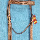 HILASON WESTERN LEATHER HORSE BRIDLE HEADSTALL TAN ANTIQUE VINTAGE FINISH