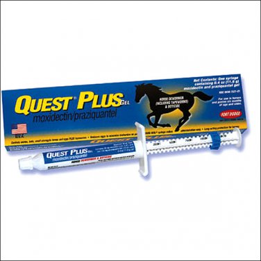 ZOETIS EQUINE QUEST PLUS ANIMAL HORSE DEWORMER PARACITE CONTROL GEL SYRINGE