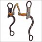 METALAB ANTIQUE HORSE BIT CATHEDRAL MOUTH W/ COPPER BARRELS