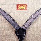 S321 HILASON WESTERN LEATHER HORSE BREAST COLLAR BARB WIRE ANTIQUE BLACK