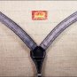 S321 HILASON WESTERN LEATHER HORSE BREAST COLLAR BARB WIRE ANTIQUE BLACK