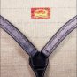 S321 HILASON WESTERN LEATHER HORSE BREAST COLLAR BARB WIRE ANTIQUE BLACK