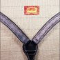 S321 HILASON WESTERN LEATHER HORSE BREAST COLLAR BARB WIRE ANTIQUE BLACK