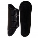 MEDIUM WEAVER BLACK NEOPRENE HORSE LEG SPLINT BOOTS SUEDE PADDING