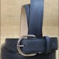 28" SILVER CREEK CLASSIC WESTERN BLACK LEATHER MEN BELT 1-3/8" Wide