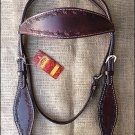 HILASON WESTERN BARB WIRE LEATHER HORSE BRIDLE HEADSTALL DARK BROWN