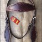 HILASON WESTERN BARB WIRE LEATHER HORSE BRIDLE HEADSTALL DARK BROWN